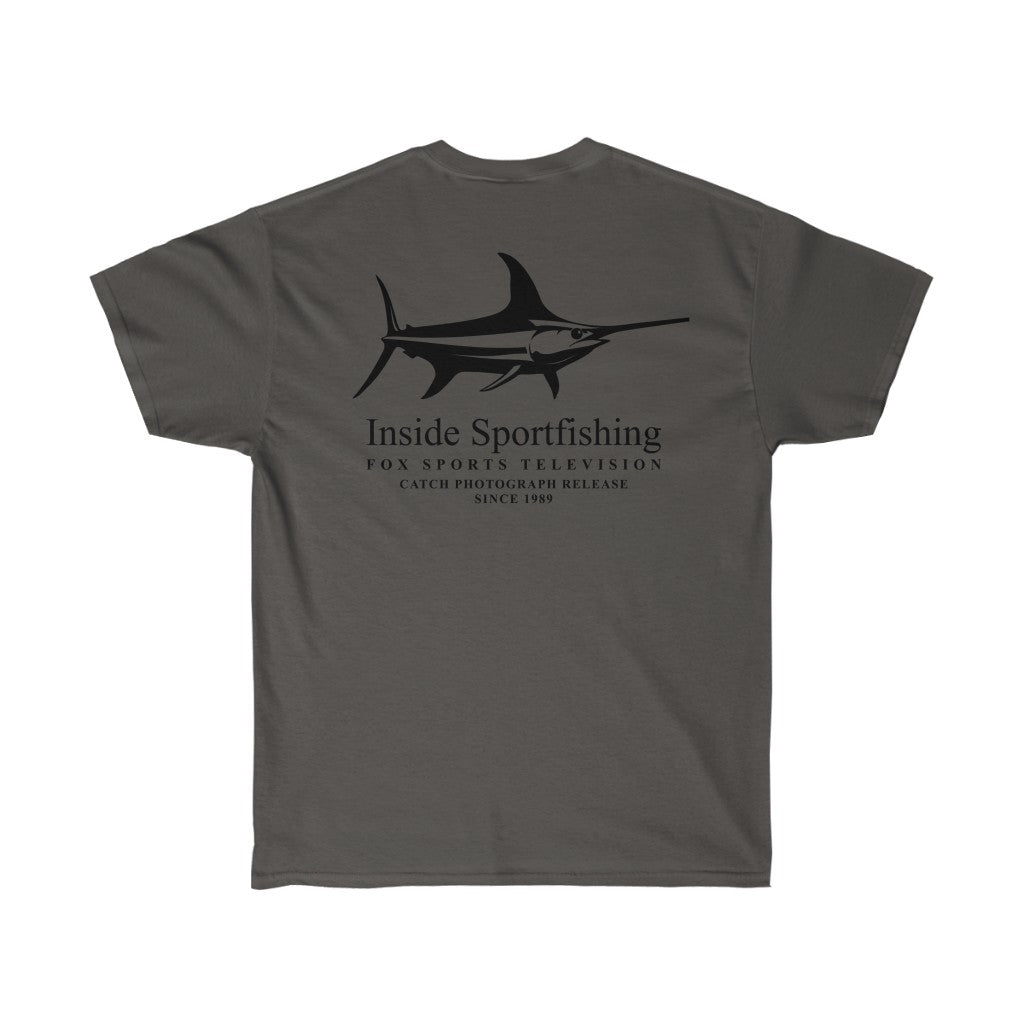 Inside Sportfishing Classic Long Sleeve Tee with Black Logo S / Sport Grey