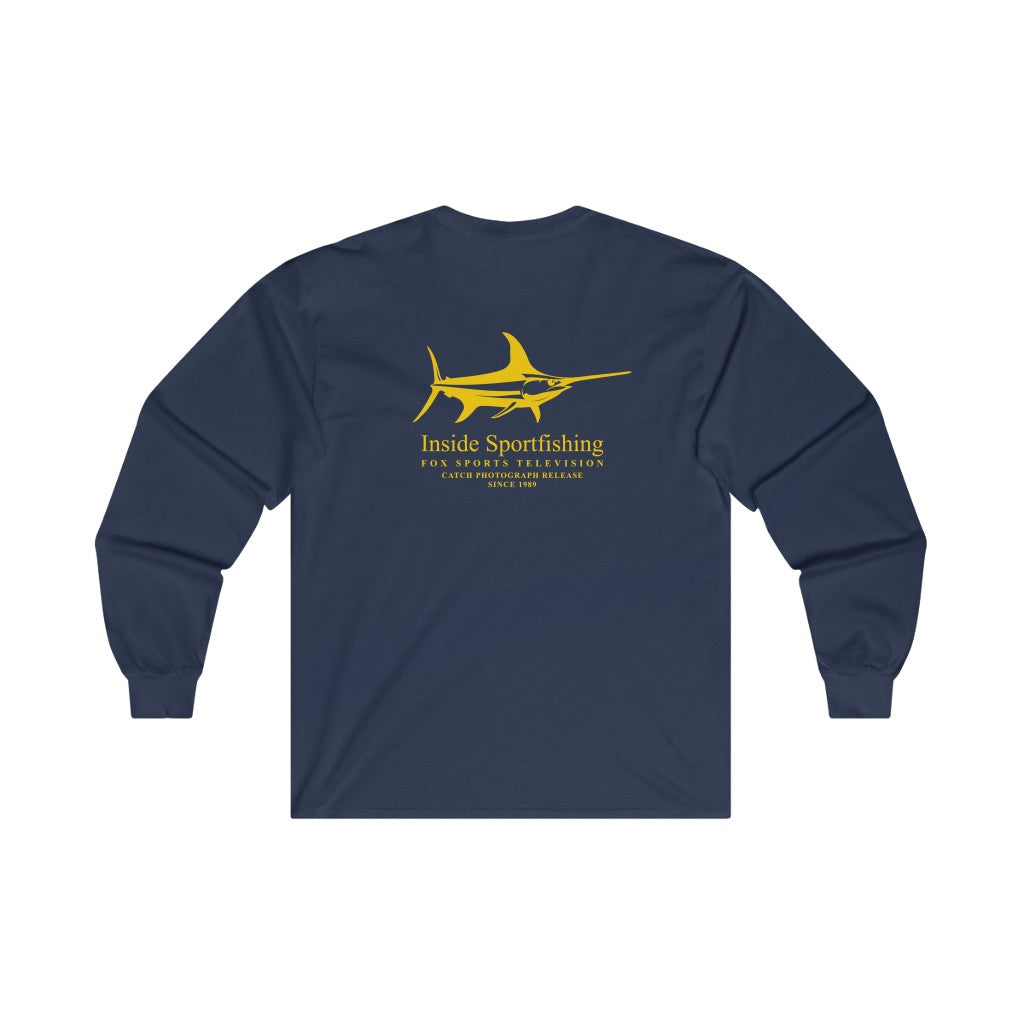 Inside Sportfishing Classic Long Sleeve Tee with Gold Logo